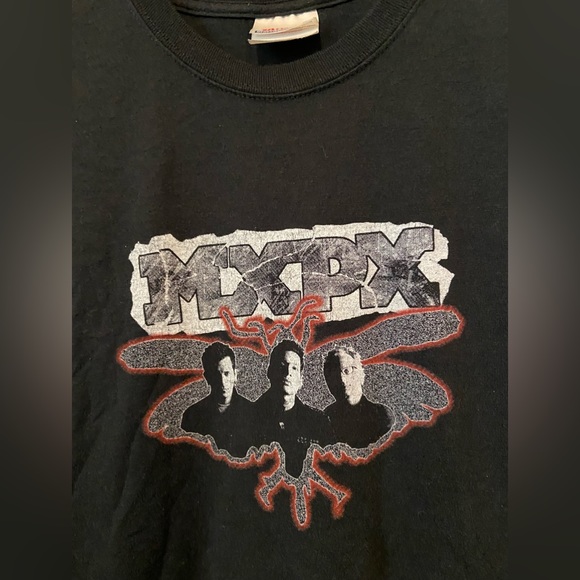 Vintage MXPX 2005 Tour T Shirt Adult Large Black Band Tee Panic With A K Y2K - Picture 3 of 4